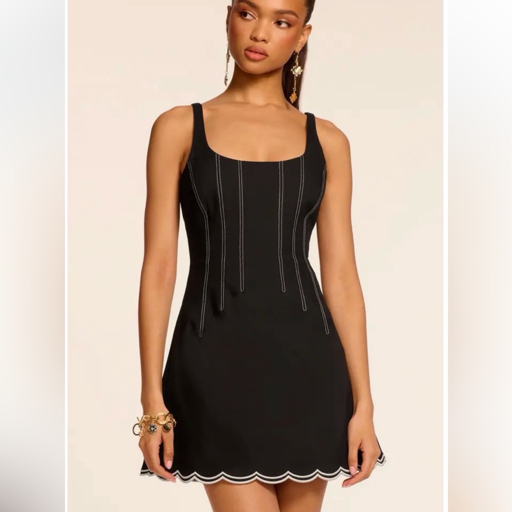 Ramy Brook Adriana Contrast Stitch Minidress